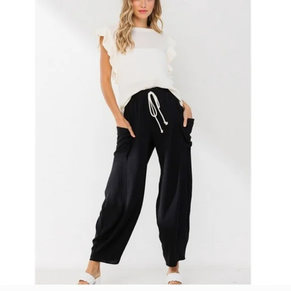 DRAWSTRING CARGO PANTS - Picture 1 of 3